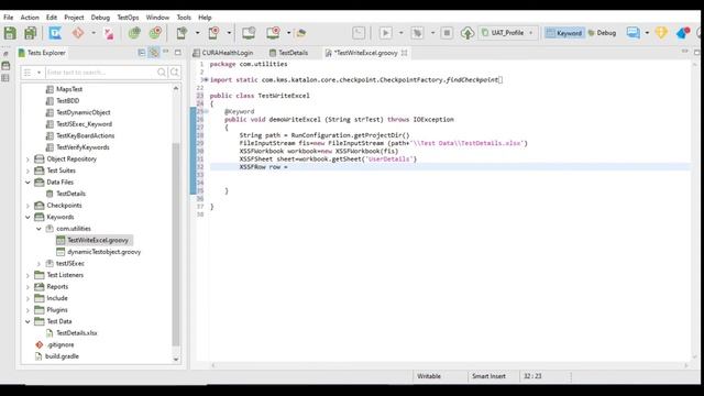 Katalon Studio - WebTesting - Read and write excel file at runtime during test - Part 1