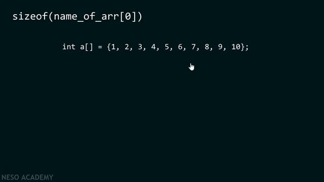 Counting Array Elements using sizeof() Operator