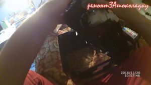 Epson L200,3 лампочки,не включается,разборка,чистка абсорбера,сброс счетчика/cleaning absorber