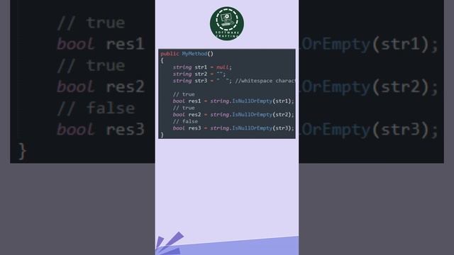 30 ⏳✅ Second C Sharp | ? C# String Handling: IsNullOrEmpty vs. IsNullOrWhiteSpace ? | C#
