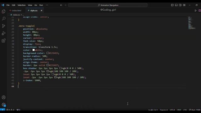 Animated Rotate Menu Bar /@Coding_girl/#html5 , #css3 , #javascript /#webdesigntutorial@freecodecam