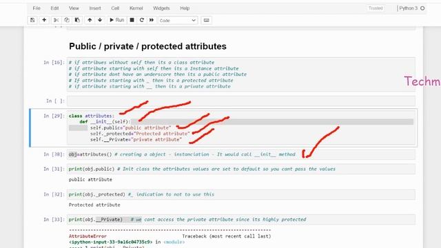 Attributes and Methods in Python | Public / Protected / Private (Mangling) | Techmaima - in Tamil