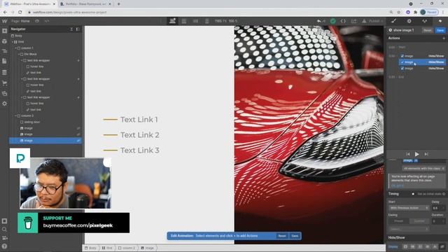 How to create a full page hover effect in Webflow смотреть онлайн