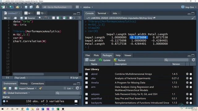 8. Matriz de correlaciones en R Studio смотреть онлайн