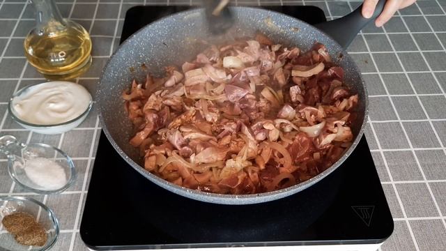 ТОЛЬКО ТАК ГОТОВЛЮ КУРИНУЮ ПЕЧЕНКУ СО СМЕТАНОЙ. БЫСТРЫЙ РЕЦЕПТ!