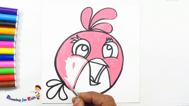 How To Draw Pink Angry Bird /Cómo dibujar Angry Bird rosa /Comment dessiner un oiseau en colère ros смотреть онлайн