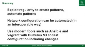 Webinar: Configuring Clos with Ansible, Vagrant and Cumulus Linux