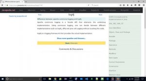Difference between apache commons logging and log4j.
| javapedia.net