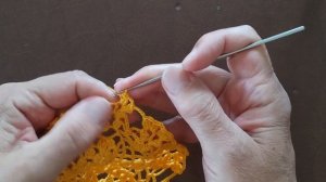 Как связать круглую скатерть крючком .Красивый ажурный мотив крючком .ч.2