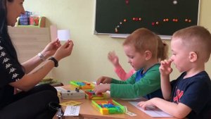 Подгрупповое занятие с глухими детьми дошкольного возраста