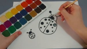 HOW TO DRAW A LADYBUG | Bolalar uchun ladybug chizishr | Как нарисовать божью коровку