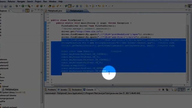How To Upload File In Selenium Webdriver Using Robot Class..!!