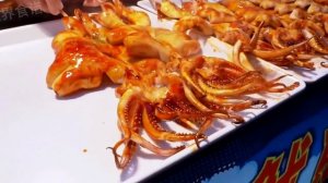 Жареные_кальмары_в_соусе. китайская_уличная_еда