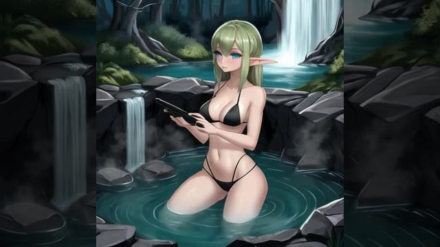 Эльфийки купаются в гейзерах