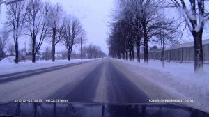 видеорегистратор Texet DVR-804G пример дневной съемки, WDR откл., пасмурно, снегопад.