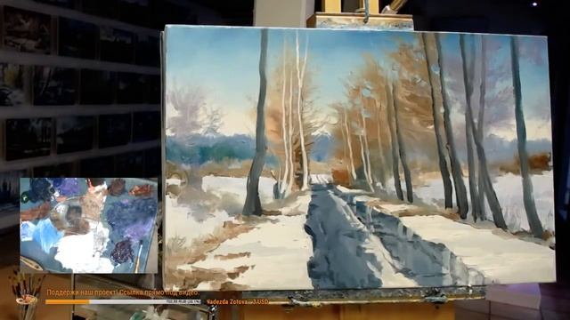 ? ХуДоЖнИкИ | Конец зимы | Весна | Оттепель | Картина маслом | Александр Григорьев смотреть онлайн