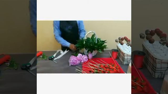 Клубничный букет  Как собрать клубничный букет