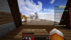 Я и Тумка. Мы читерски защитили кровать из 1000 стеклянных блоков.Бедварс. Майнкрафт.