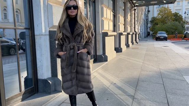 Норковая шуба с английским воротником цвет: соболь смотреть онлайн