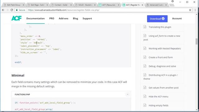 Создание шаблона WordPress - Урок 17 Произвольны поля ( Advanced Custom Fields ) в WordPress смотреть онлайн