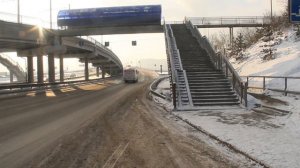 Кемерово. Автобус 51А - "пл.Волкова". Bus route 51А, destination - "Volkov square"