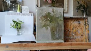 Цветущая веточка. Живопись.