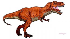 How to Draw a Dinosaur from Jurassic World & Shark Coloring Page ✴