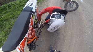 Покатушка с братом на питбайке I Сломали мотоцикл?!#1