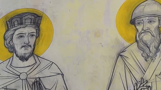 В Преображенском храме расписывают алтарь смотреть онлайн