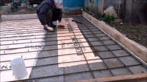 Мастерская+погреб+навес. Ч.13. Плита перекрытия подвала. Армирование, заливка.