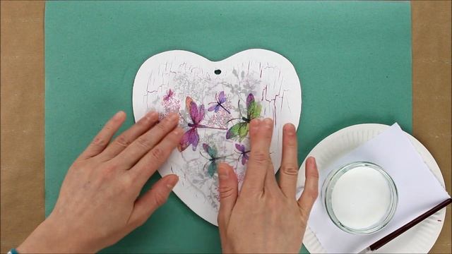 Decoupage wooden heart plaque - Decoupage Tutorial - Decoupage for beginners смотреть онлайн