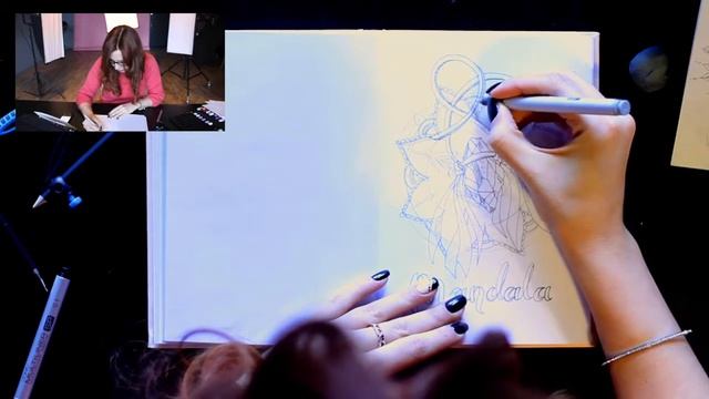 Онлайн-урок скетчинга "Кристаллы и мандала". Лиза Краснова Let's Travel! Sketch смотреть онлайн