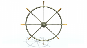 3D модель. Рулевое колесо. 3D model. Steering wheel F Green.