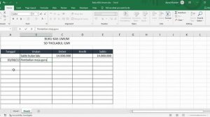 Rumus Buku Kas Umum (BKU) di Excel