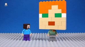 Lego Minecraft Steve and Alex Brick Building Big Heads