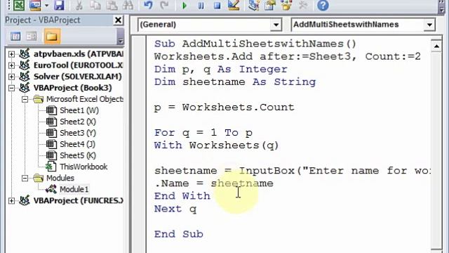 Add Multiple Worksheets to Excel Workbook using VBA смотреть онлайн
