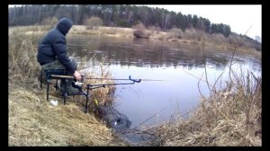 река Угра Калужская область. Рыбалка на фидер. Апрель 2019