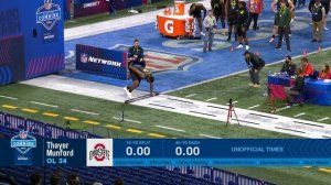 Offensive Linemen Run the 40-Yard Dash at 2022 NFL Combine: Cross Hits 4.93