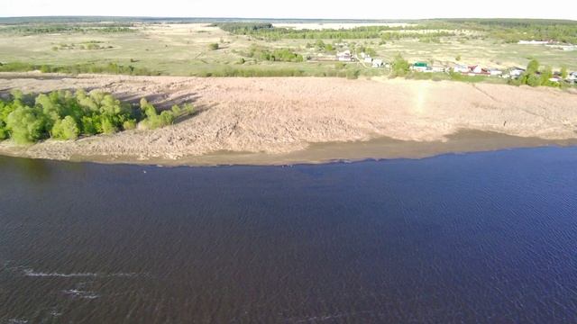Река Цна с высоты птичьего полёта. Деревня Ужово и сёла Ямбирно и село Инная Слобода