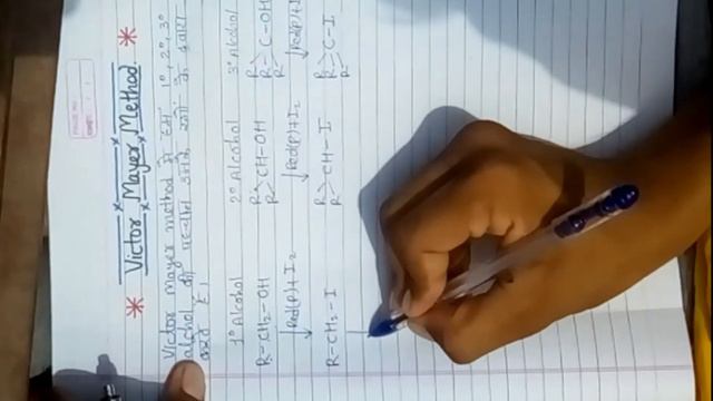 Victor Meyer's Method for distribution of alcohol for 12th,BSc1, and NEET