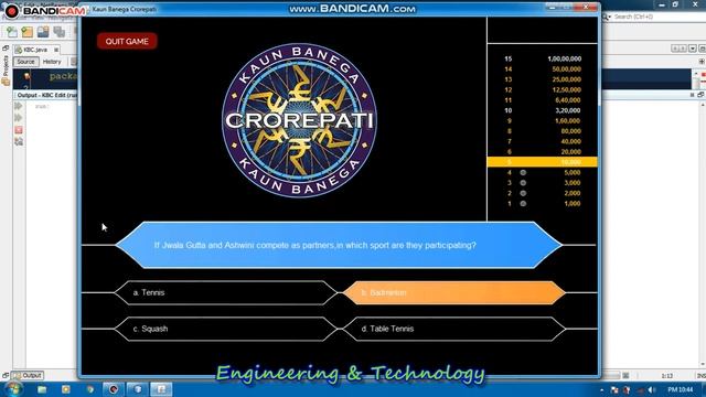 Kaun Banega Crorepati Game ✓ ?||Java Coding with Source Code? смотреть онлайн