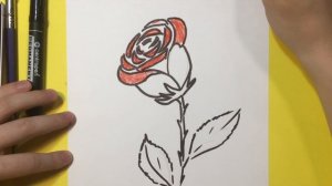 Как нарисовать РОЗУ поэтапно / как нарисовать розу ЛЕГКО / как рисовать розу / РОЗА рисунок простой