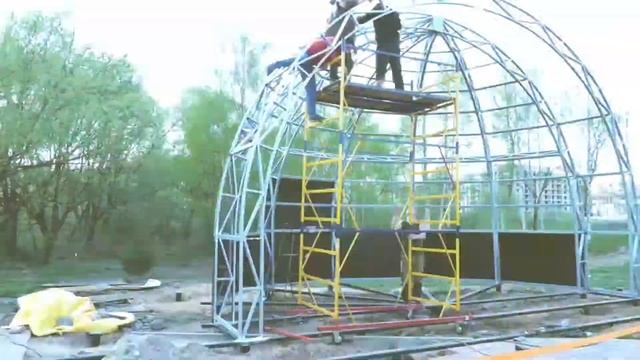 Производство сценического комплекса компанией Гефест смотреть онлайн