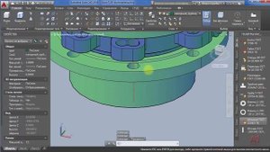 6. | AutoCAD | 3D арматура, фланцы, шпильки, гайки. 3D models: valve, flange, female screw, screw