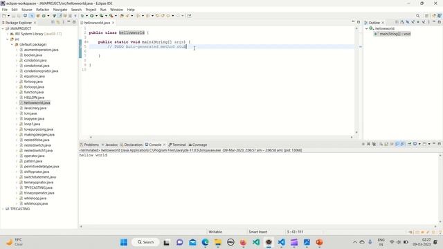 hellow java printing || java programming смотреть онлайн