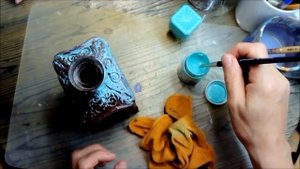 Винтажный декупаж бутылки.