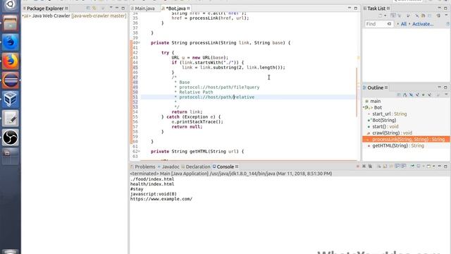 Let's make a Web Crawler in Java! - Part 2 - Getting links and Processing them смотреть онлайн
