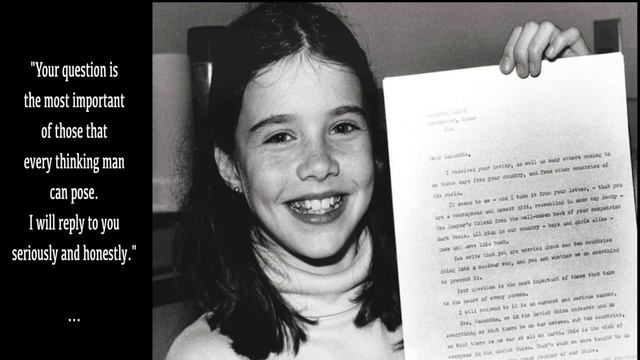 Letter from Samantha Smith sometimes maybe a kid knows how to lead...