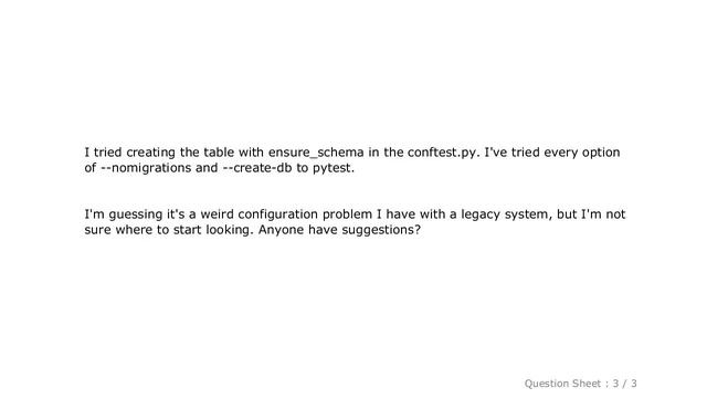 Django : PyTest-Django Failing on missing django_migration table смотреть онлайн