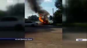 В Ужуре баллон с газом взорвался в автомобиле. Пострадали водитель и двое его детей